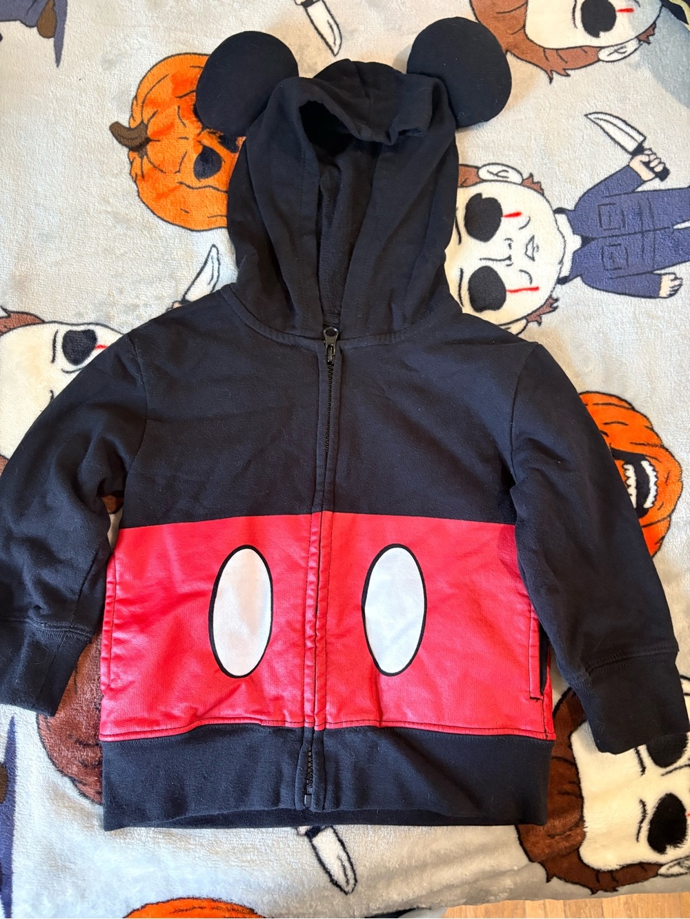 Disney Mickey Mouse Hoodie with Mickey Ears Size 2T